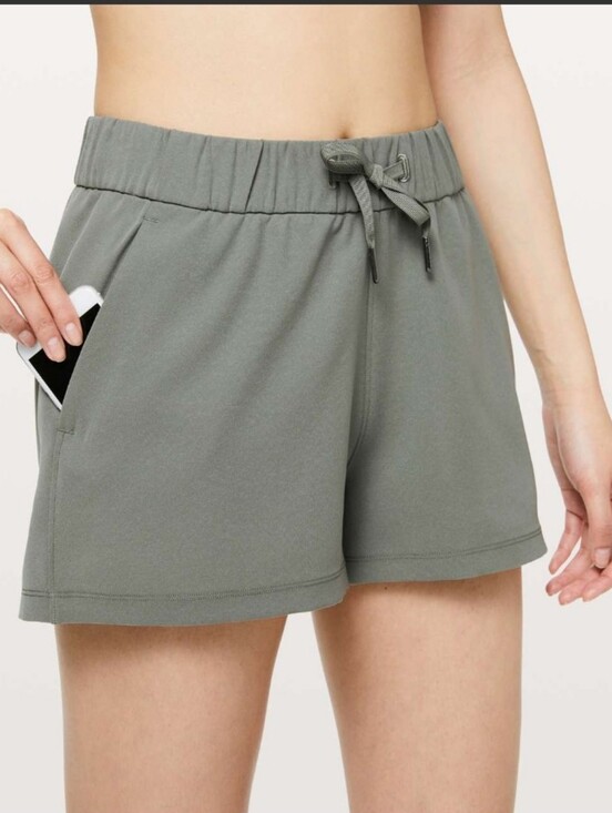 lululemon athletica Pants - Lululemon On The Fly Shorts Woven 2.5" Grey Sage Size 2